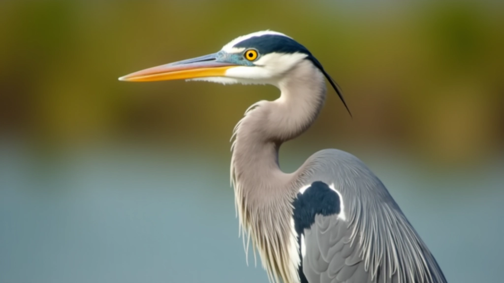 Detalle de identificación de garza azul mostrando características de plumaje y forma